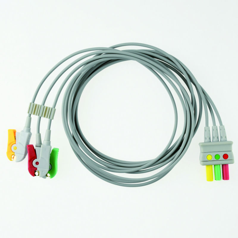 Hot sales 3 or 5 Leads Snap Or Clip ECG leadwires for MINDRAY MEC1000/2000 PM7000/8000/9000