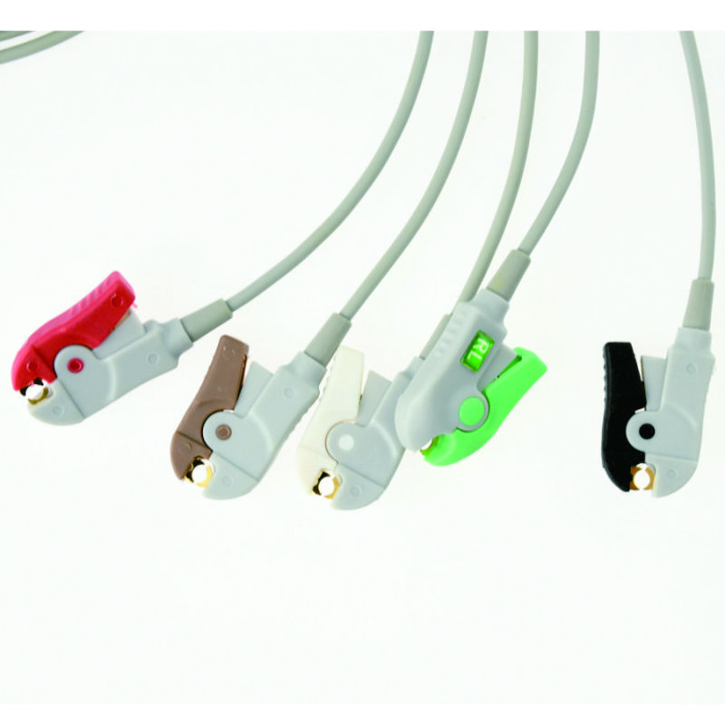 Hot sales PHILIP-S One-piece 3 or 5 Leads Snap Or Clip ECG leadwires for ECG cable machine
