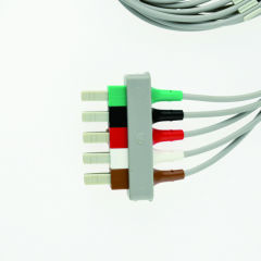 Hot sales PHILIP-S One-piece 3 or 5 Leads Snap Or Clip ECG leadwires for ECG cable machine