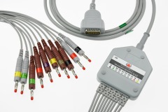Hot sales Popular EKG cable with 10leadwires Din3.0/Banana4.0/Snap/clip for GE MARQUETTE ​EKG machine