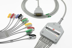 Hot sales Popular EKG cable with 10leadwires Din3.0/Banana4.0/Snap/clip for GE MARQUETTE ​EKG machine