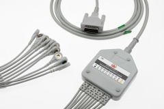 Factory supplier Popular EKG cable with 10leadwires Din3.0/ Banana4.0/Snap/clip for Shiler Welch allyn A style