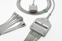Factory supplierPopular EKG cable with 10leadwires,Din3.0/Banana4.0/Snap/clip For COMMEN,NO RESISTANCE