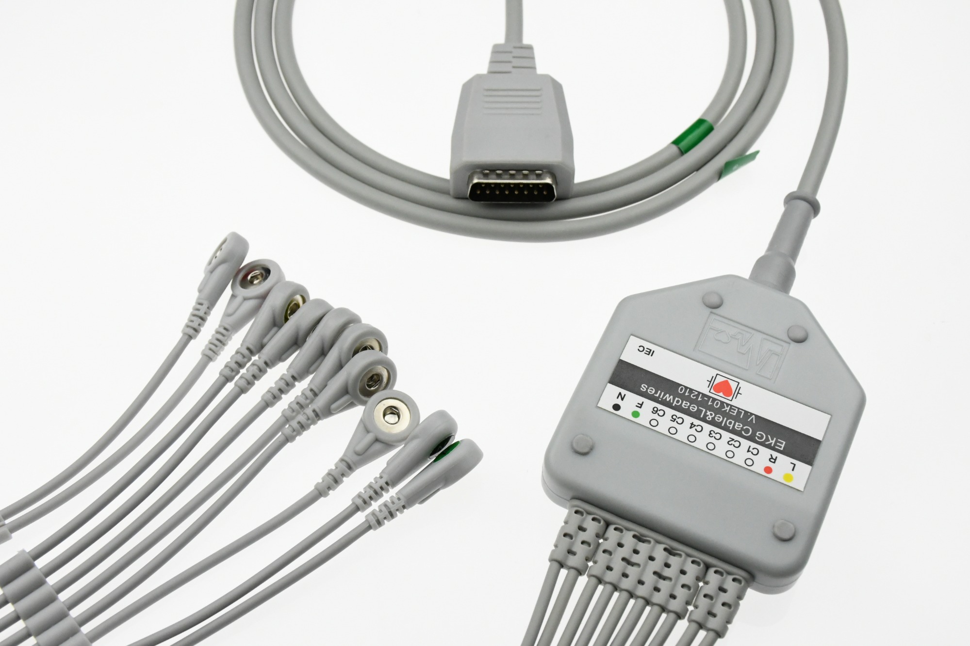 Hot sales Popular EKG cable with 10leadwires Din3.0/Banana4.0/Snap/clip for Shanghai kohden EKG machine