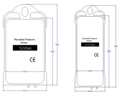 Pressure Infusion Bag With Gauge And Bulb Pulse Injection For Emergence Pulse Injection Patient Monitor