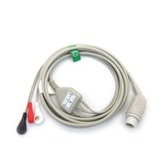 CHINA One-piece 3 or 5 Leads Snap Or Clip ECG cable and leadwires for ECG MACHINE