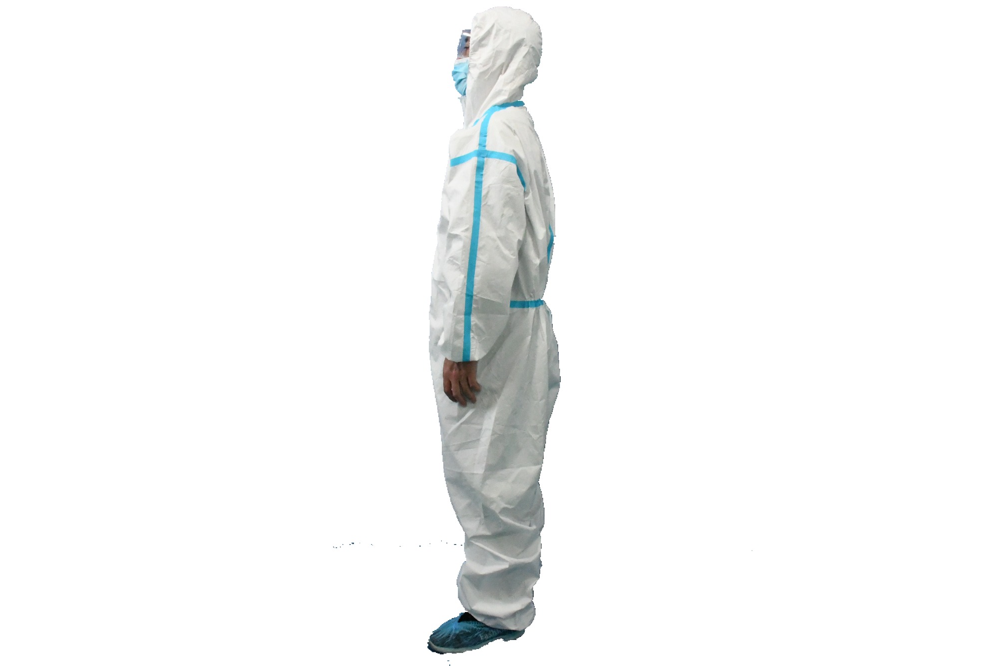 SF 65 GSM Medical Disposable Isolation Coverall With Sealing Strip