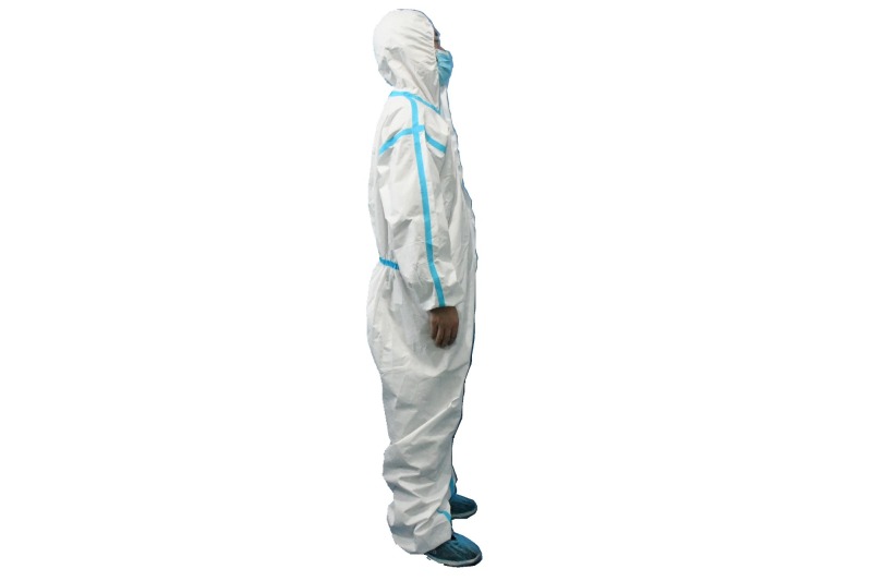 SF 65 GSM Medical Disposable Isolation Coverall With Sealing Strip