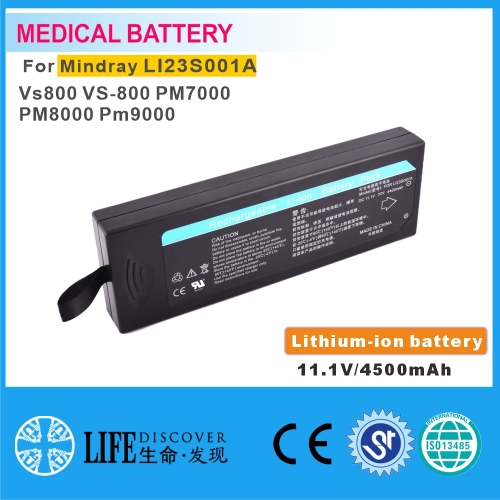 Lithium-ion battery 11.1V 4500mAh compatible for MIDRAY LI23S001A VS800 VS-800 PM7000 PM8000 PM9000 patient monitor