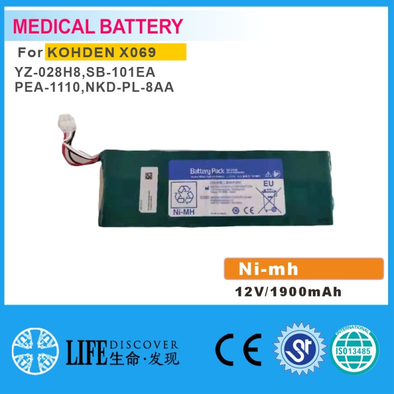 12 V 1950mAh KOHDEN X069,YZ-028H8,SB-101EA,PEA-1110,NKD-PL-8AA ekg machine patient monitor