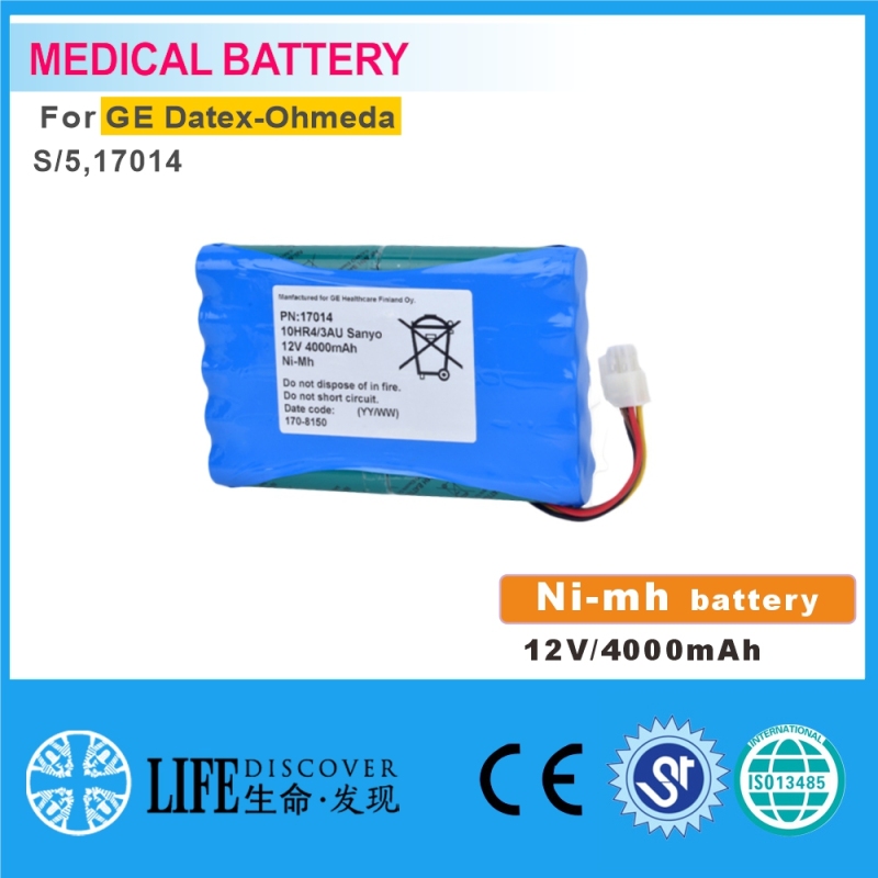 NI-MH battery 12V 4000mAh GE Datex-Ohmeda S/5,17014 patient monitor