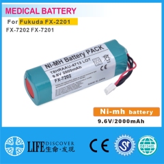 NI-MH battery 9.6V 2000mAh Fukuda FX-2201,FX-7202 FX-7201 EKG machine