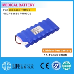 Lithium-ion battery 14.8V 5200mAh Biocare PM900,4S2P18650 PM900S EKG machine