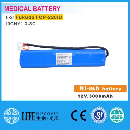 12V3000 mAh Fukuda FCP-220IU 10GNY1.3-SC EKG machine