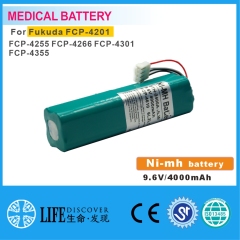NI-MH battery 9.6V 4000mAh Fukuda FCP-4201 FCP-4255 FCP-4266 FCP-4301 FCP-4355    EKG machine