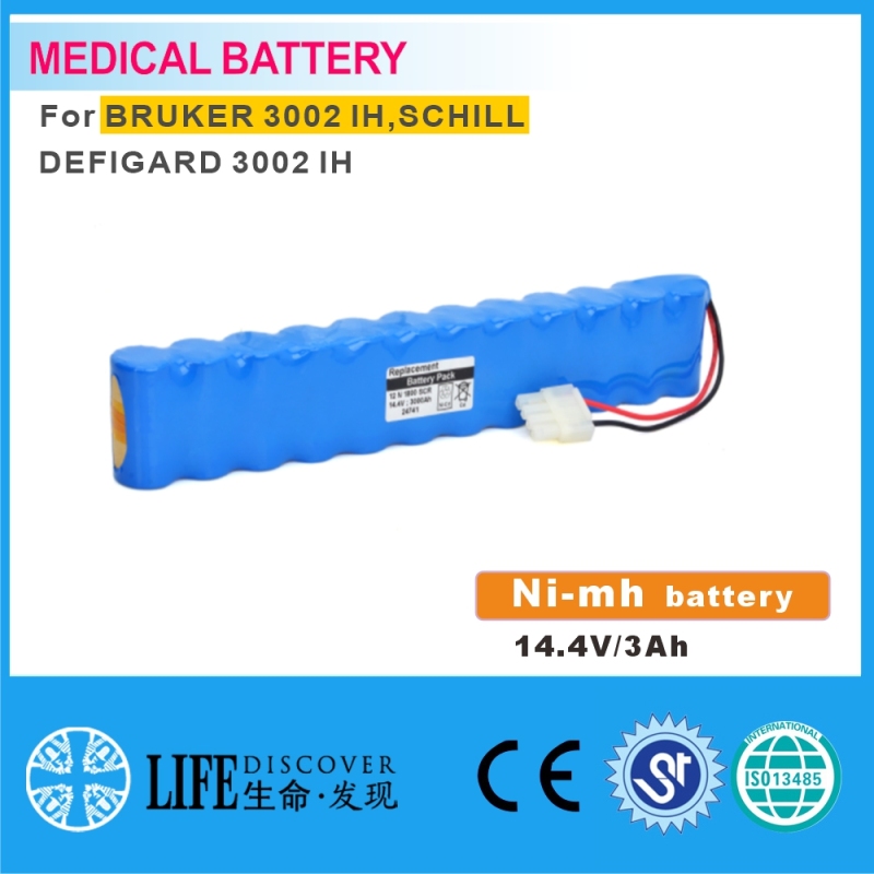 NI-MH battery 14.4V 3.0AH BRUKER 3002 IH,SCHILL DEFIGARD 3002 IH difibrillator
