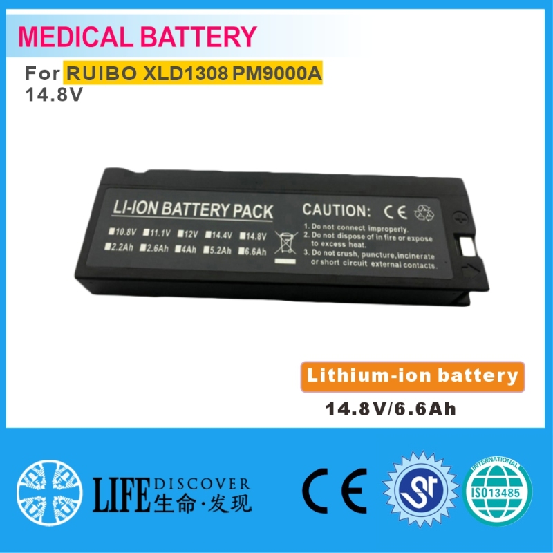 Lithium-ion battery 14.8V 2600mAh RUIBO XLD1308 PM9000A 14.8V patient monitor