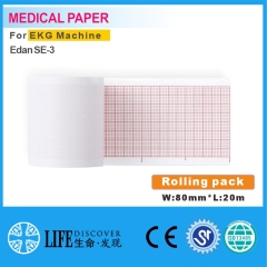 Medical thermal paper 80mm*20m For patient monitor no sheet Edan SE-3 5rolling pack