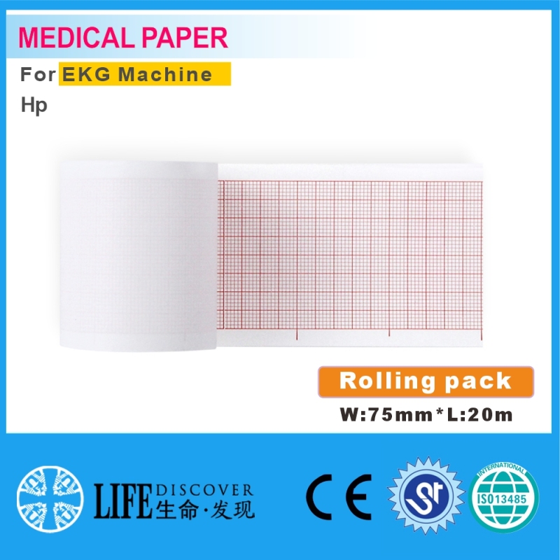Medical thermal paper 75mm*20m For patient monitor no sheet HP 5rolling pack