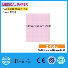 Medical thermal paper 183mm*260mm-200P For ECG Machine Kanz 1203 5 books packing
