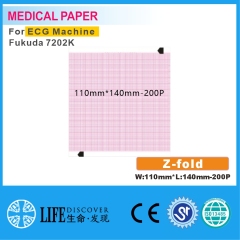 Medical thermal paper 110mm*140m-200P For ECG Machine Fukuda 7202K 5 books packing