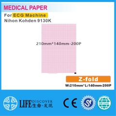 Medical thermal paper 210mm*140mm-150P For ECG Machine Nihon Kohden 9130K 5 books packing
