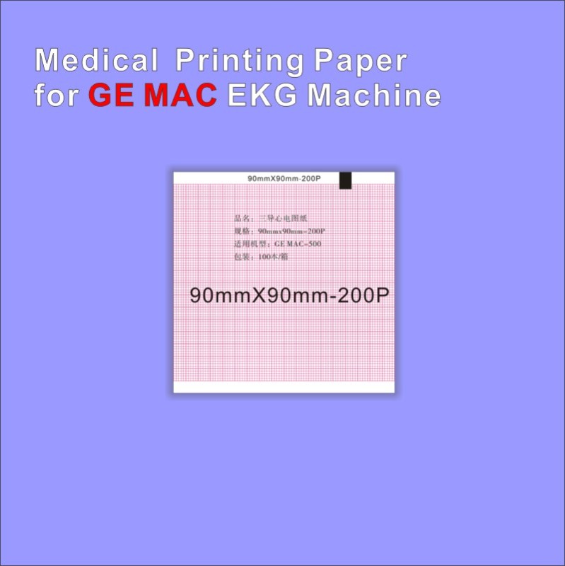 Medical thermal paper 90mm*90mm-200P For ECG Machine GE,MAC-500 5 books packing