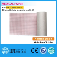 Medical thermal paper 145mm*30m For patient monitor no sheet Nihon Kohden cardiofax6353 5rolling pack