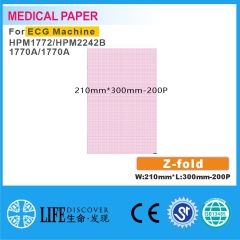 Medical thermal paper 210mm*300mm-200P For ECG Machine HPM1772/HPM2242B，1770A/1770A 5 books packing