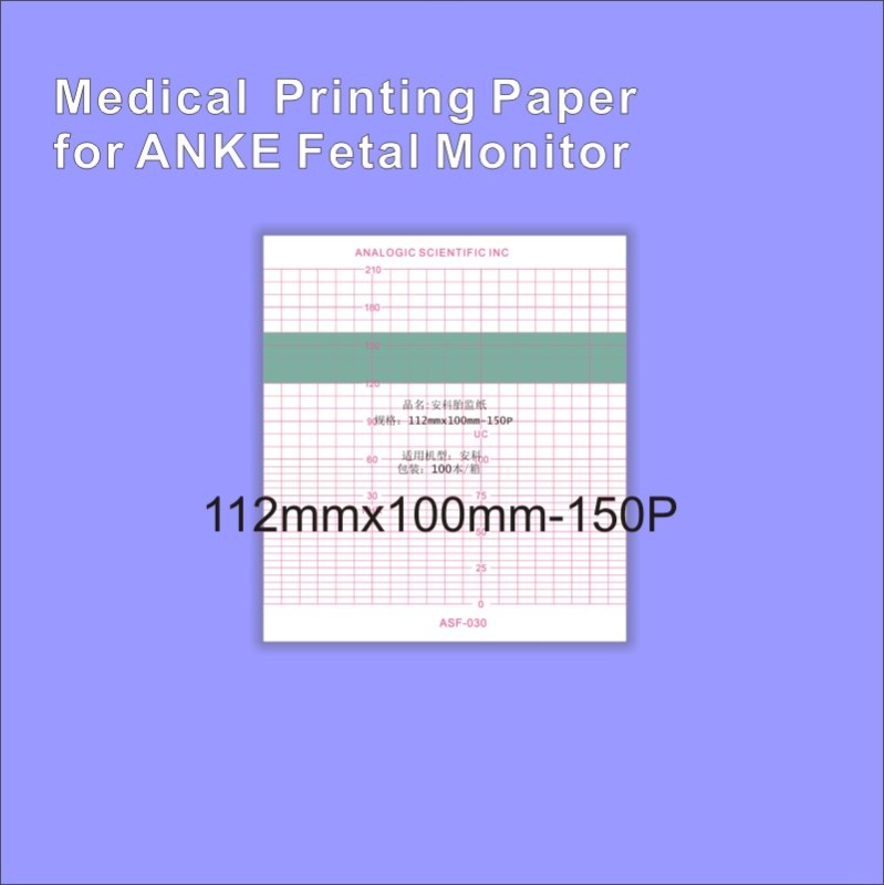 Medical thermal paper112mm*100mm-150P For Fetal Monitor Anke ASF-020BS 5 books packing