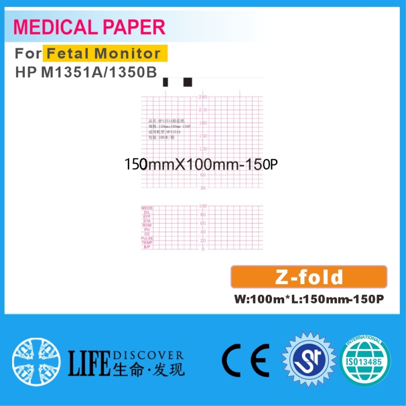 Medical thermal paper For 150mm*100mm-150P Fetal Monitor HP M1351A/1350B 5 books packing