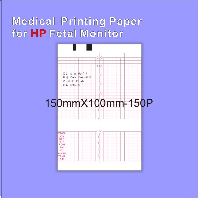 Medical thermal paper For 150mm*100mm-150P Fetal Monitor HP M1351A/1350B 5 books packing