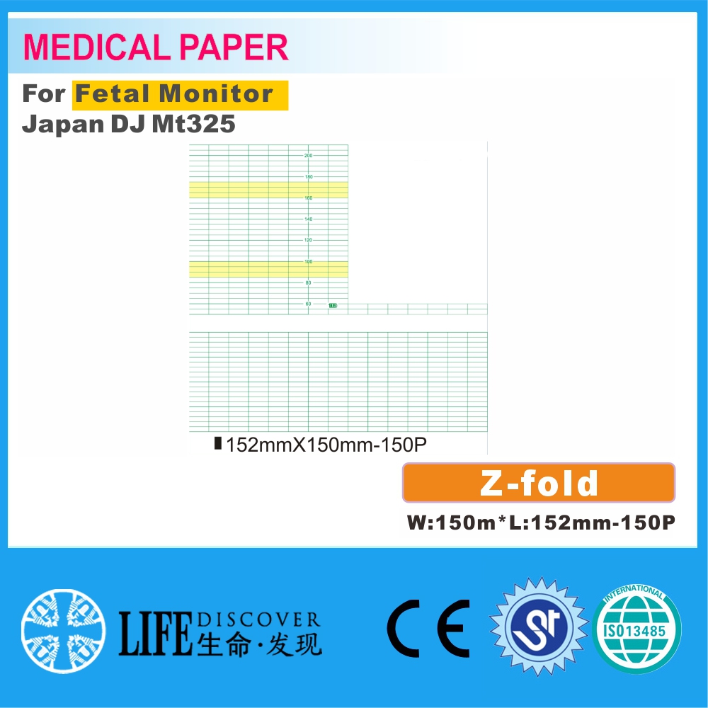 Medical thermal paper 152mm*150mm-150P For Fetal Monitor Japan DJ MT325 5 books packing