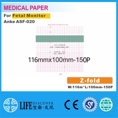 Medical thermal paper 116mm*100mm-150P For Fetal Monitor Anke ASF-020 5 books packing