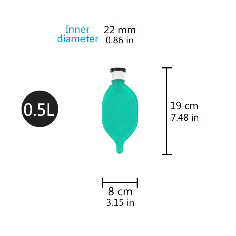 0.5L Anesthesia Machines Circulation Circuit Spare Part, Airbag Non-latex Breathing Simulated Lung, Air Storage Bag