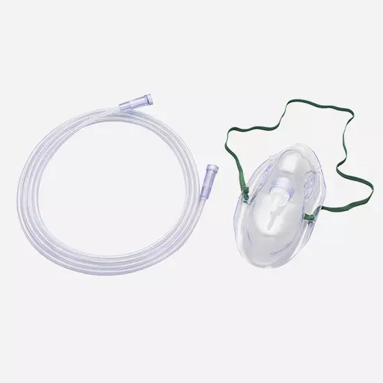 Replacement CPAP Nose Mask Oxygen Mask, Reusable Oxygen Mask with Elastic Straps, for Clinic Health Care Medical or Home