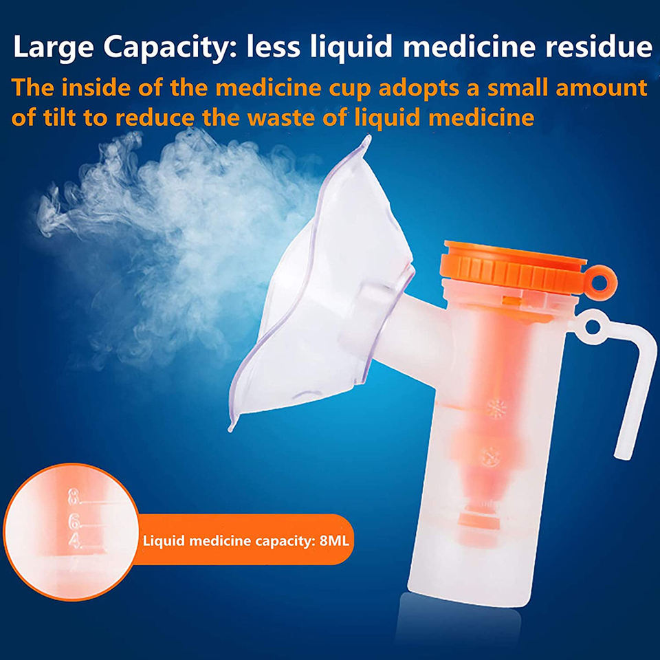 Disposable Nebulizer mask child size Kit With Bubbles Mask Mouthpiece Nebulization Oral Tube Hose for Children Absorb Inhaler
