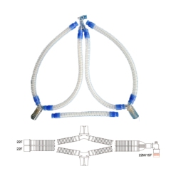 reusable silicone Medical Breathing Circuit with water trap high temperature sterilization Corrugated Tube