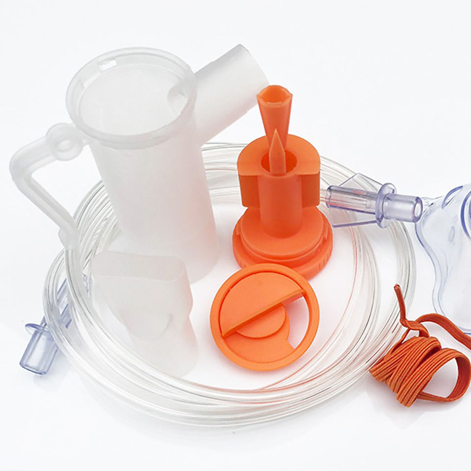 Disposable Nebulizer mask child size Kit With Bubbles Mask Mouthpiece Nebulization Oral Tube Hose for Children Absorb Inhaler