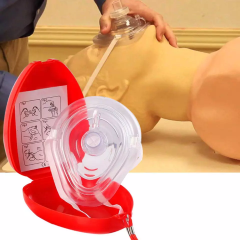 Professional First Aid CPR Breathing Mask Protect Rescuers Training Artificial Respiration Reusable With One-way Valve Tools