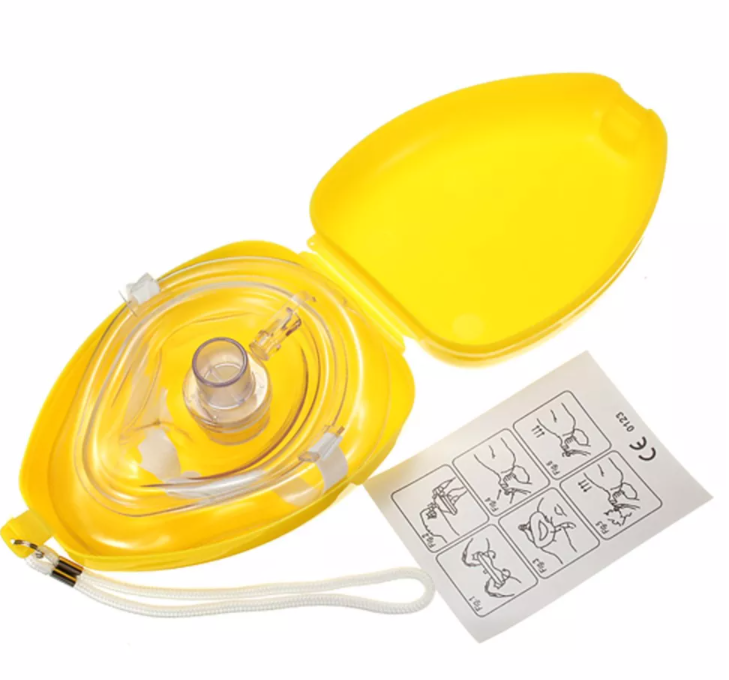 Professional First Aid CPR Breathing Mask Protect Rescuers Training Artificial Respiration Reusable With One-way Valve Tools