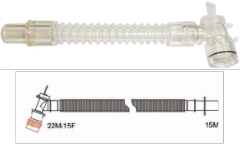 Taiwan Yanda Reusable Silicone 22mm Medical L-type Circuit Tracheostomy Elbow Catheter High Temperature Sterilization