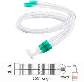 Disposable Clear Medical Breathing Circuit High Temperature Sterilization Gel Threaded Pipe Corrugated Tube