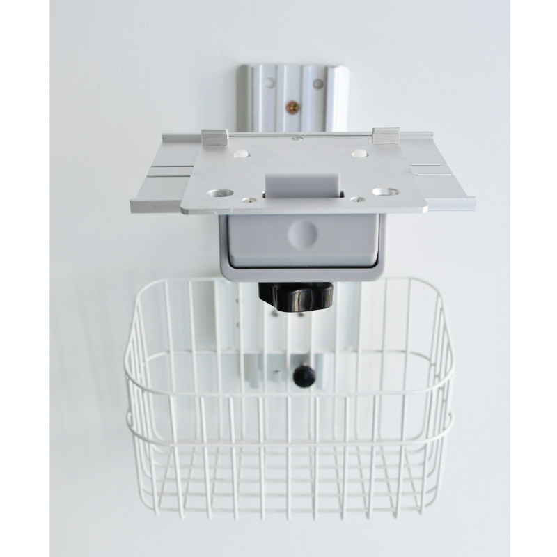 Plug-in Plate S-arm Medical Wall Mount Stand S-arm wall mount Monitor machine stand Fix-plate adjustable sensor bracket with basket compatible for MIDRAY IMEC EPM IPM