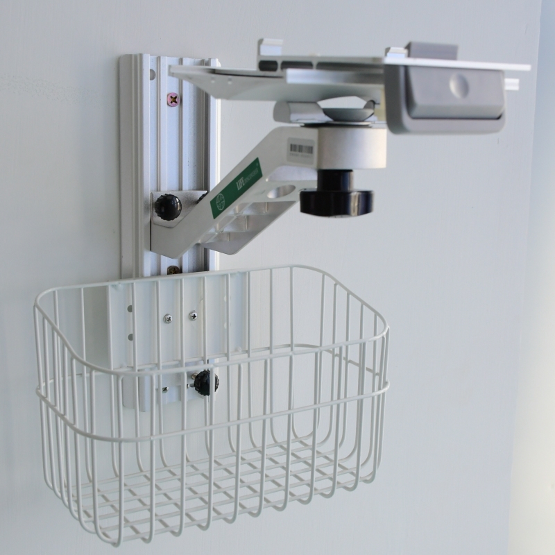 Plug-in Plate S-arm Medical Wall Mount Stand S-arm wall mount Monitor machine stand Fix-plate adjustable sensor bracket with basket compatible for MIDRAY IMEC EPM IPM