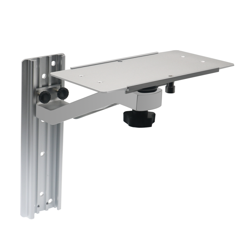 Fix-plate S-arm wall mount stand Aluminum alloy wall mount bracket with adjustable angle bracket for patient monitor vital signs monitor