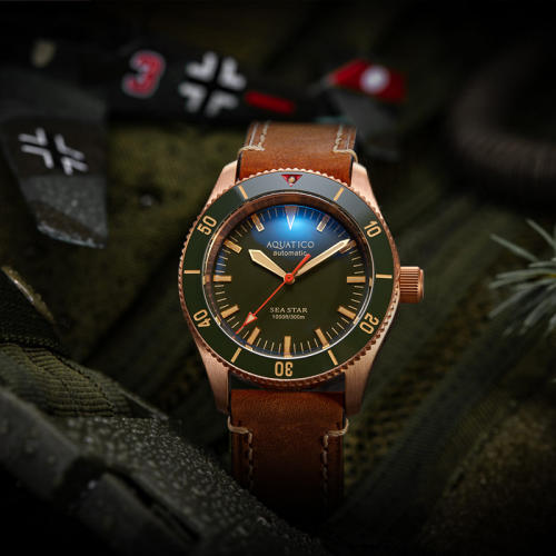 42mm Bronze watch-Sea Star