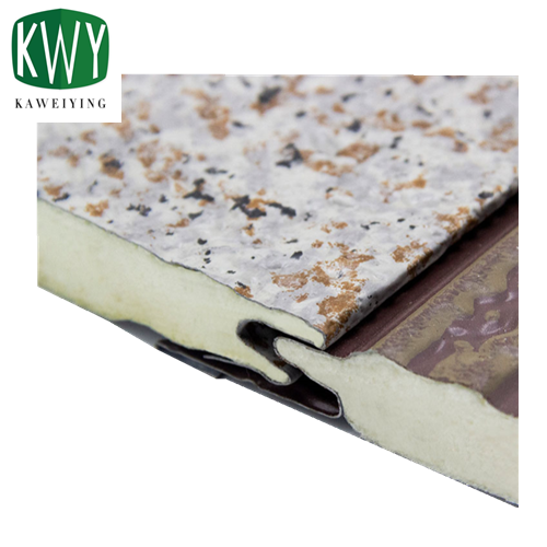 Brown Sand Roll Earthy Yellow PU Sandwich Wall Panel