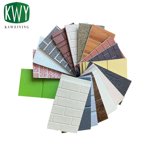 Three color Bluestone brick PU Sandwich Wall Panel