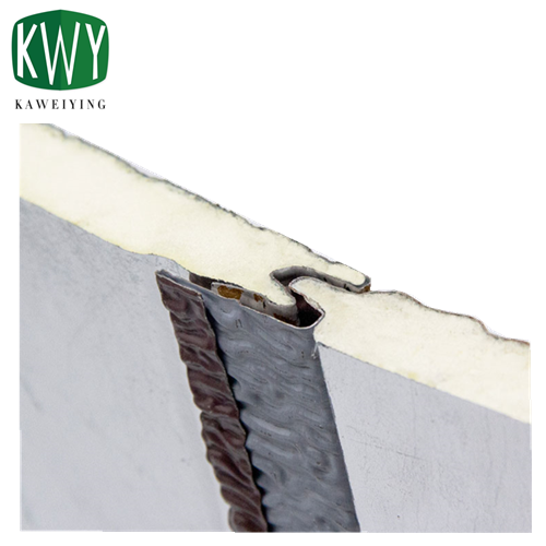 Light Gray Flat Pattern PU Sandwich Wall Panel